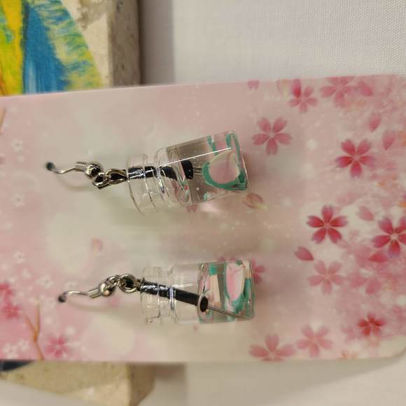 FRUIT LEMONADE JAR EARRINGS - Picture 2 of 3